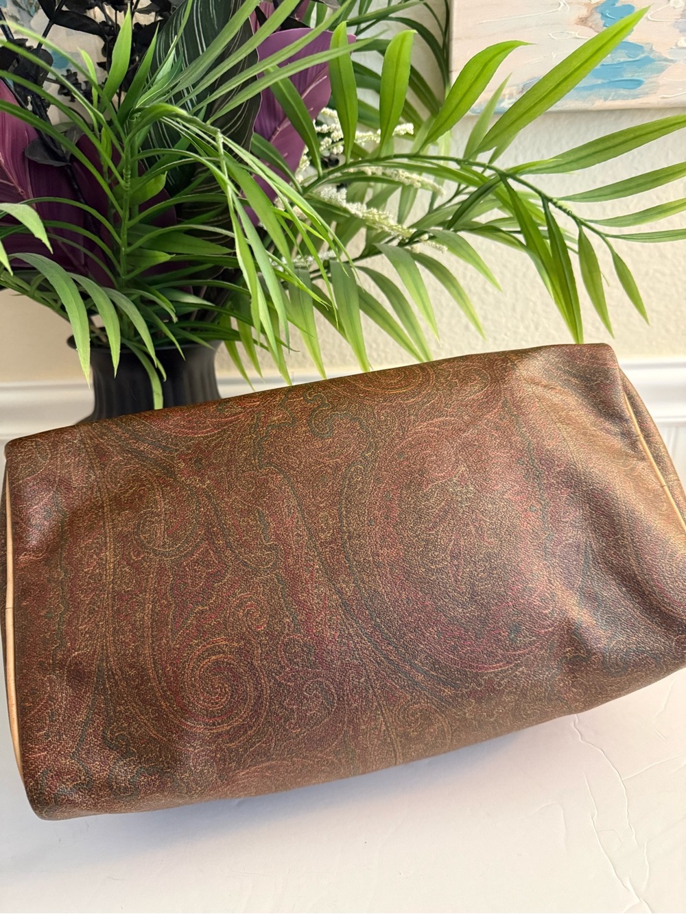 Vintage Etro Milano Paisley Coated Boston Bag - Picture 6 of 14